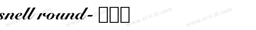 snell round字体转换